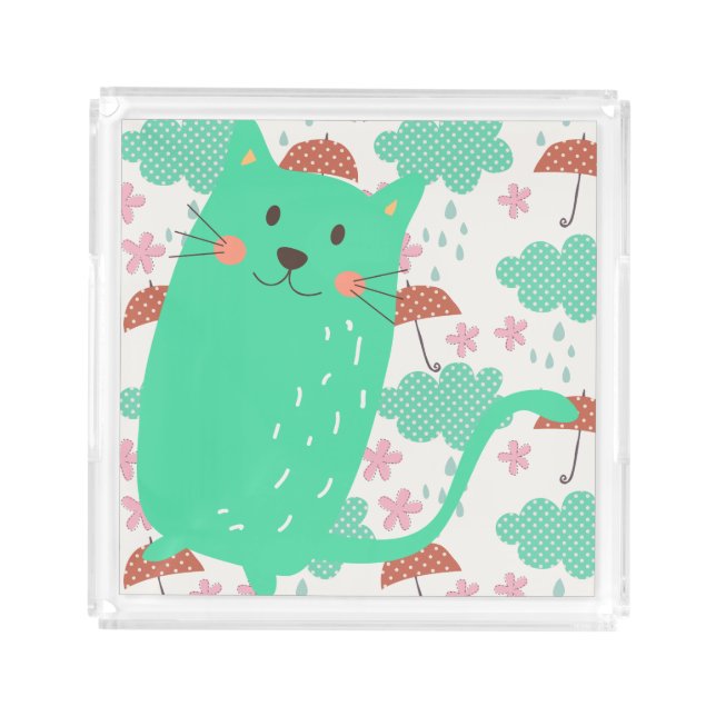 Raining Cats Acrylic Tray (Front)