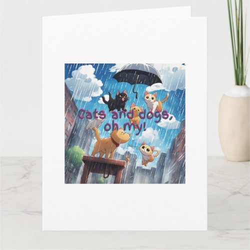 Raining Cats And Dogs Card