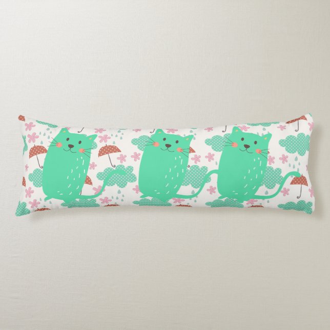 Raining Cats Body Pillow (Front)
