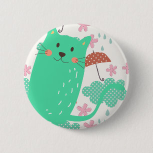 Raining Cats Button