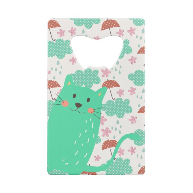 Raining Cats Credit Card Bottle Opener (Back)