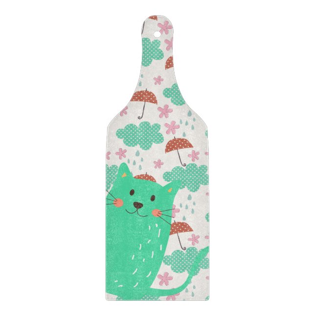 Raining Cats Cutting Board (Front)