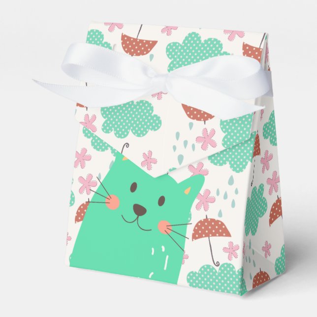 Raining Cats Favor Boxes (Front Side)