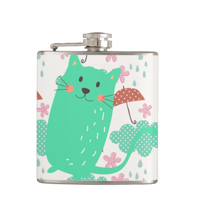 Raining Cats Flask (Front)