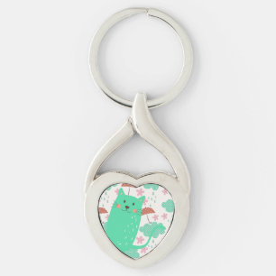 Raining Cats Keychain