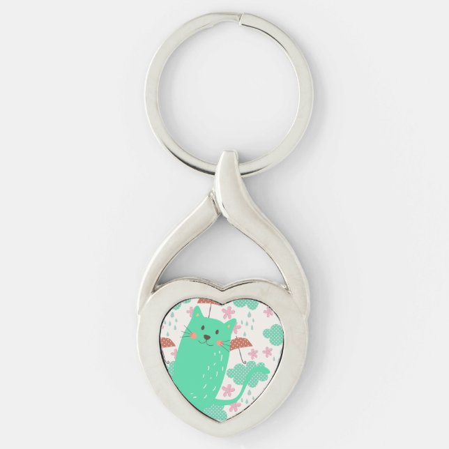 Raining Cats Keychain (Front)