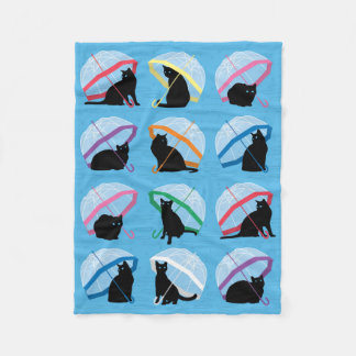 Raining Cats 'n Cats Fleece Blanket