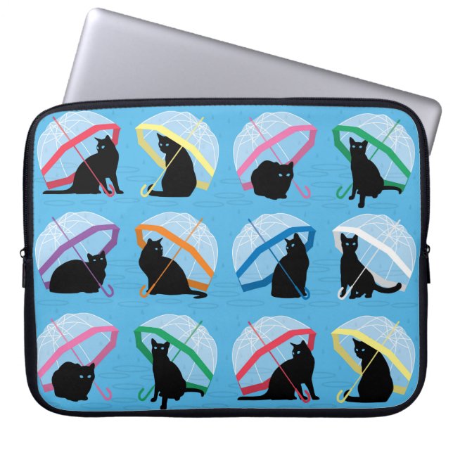 Raining Cats 'n Cats Laptop Sleeve 15" (Front)