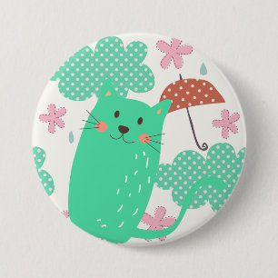 Raining Cats Pinback Button