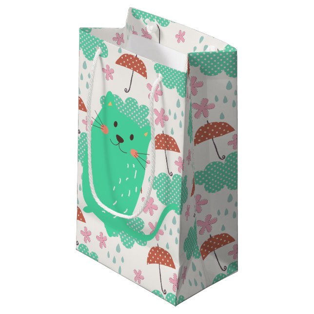 Raining Cats Small Gift Bag (Front Angled)