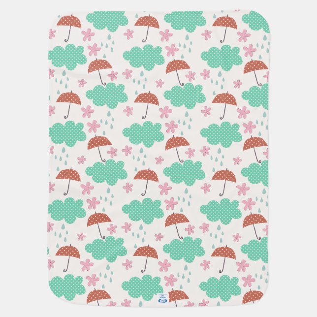 Raining Cats Stroller Blanket (Back)