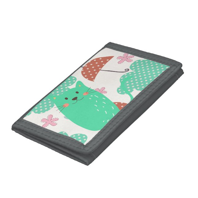 Raining Cats Tri-fold Wallet (Bottom)