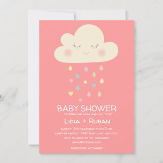 Raining Cloud Baby Shower Invitation
