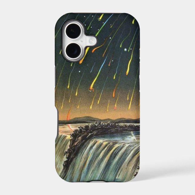 Raining Fire over Water Falls Iphone Case (Back)