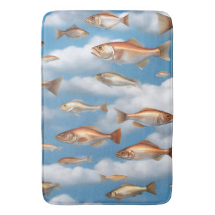 Raining Fish Bath Mat