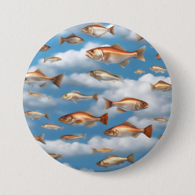 Raining Fish Button (Front)