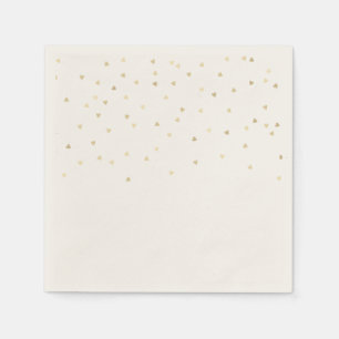Raining Gold Hearts Paper Napkins Set of 50+
