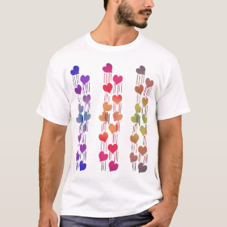 Raining Heart Pattern T-Shirt