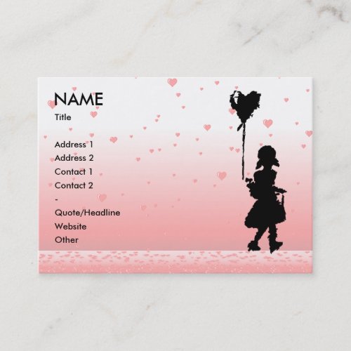 raining hearts business cards