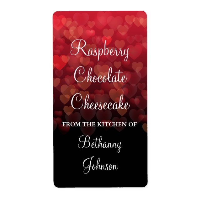 Raining Hearts From the Kitchen Label (Front)