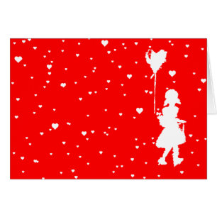 raining hearts personalize your own love message cards