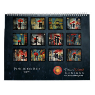 Raining in Paris 2024 - Calendar