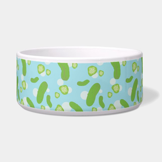 Raining Pickles Pet Bowl (Front)