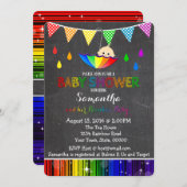 Raining Rainbow Baby Shower Invitation (Front/Back)