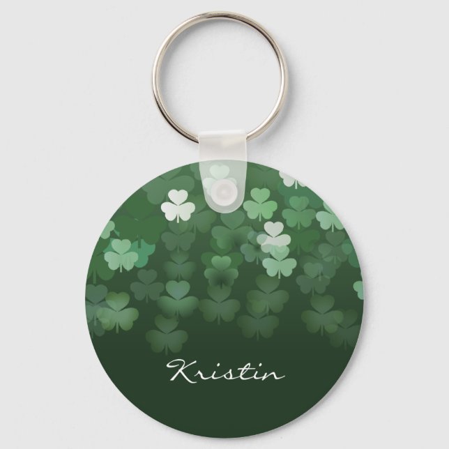Raining Shamrocks Keychain (Front)