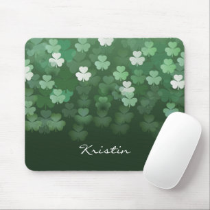 Raining Shamrocks Mouse Pad