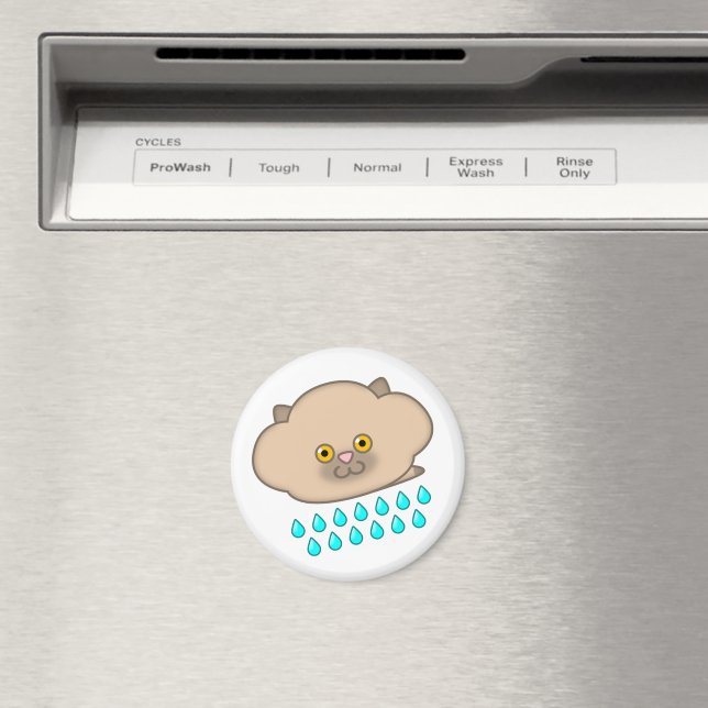 Raining Siamese Cat Cloud -  Magnet (In Situ (Dishwasher))