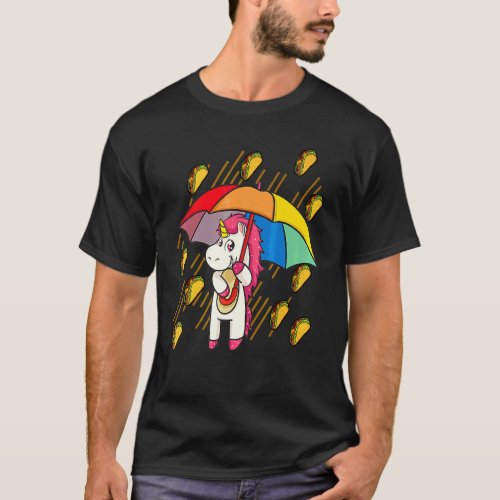 Raining Tacos Unicorn  Umbrella Cinco De Mayo Part T_Shirt