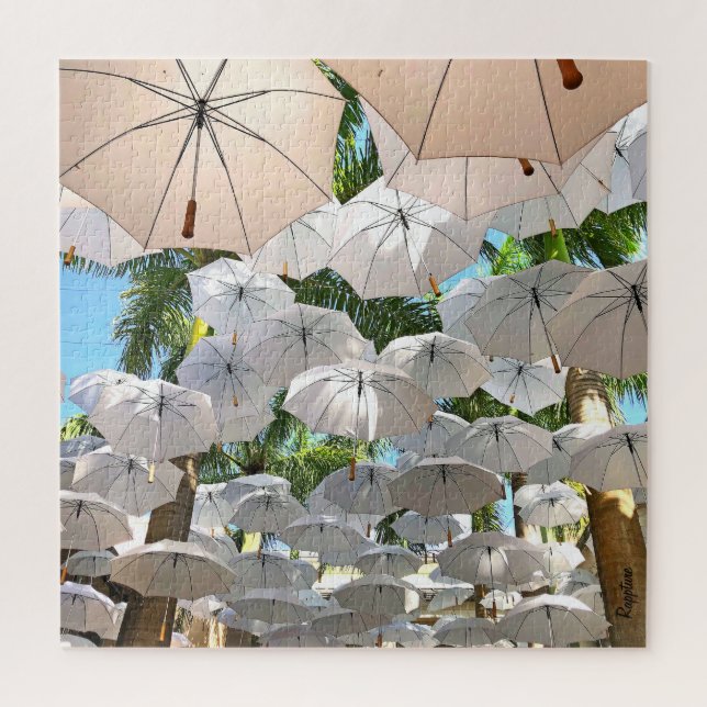 Raining Umbrellas 676 piece puzzle (Vertical)