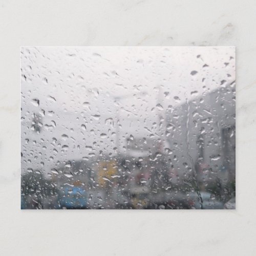 Raining Window Postcard