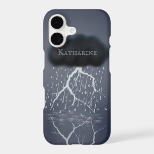Rainstorm in Surreal Dream World Personalized iPhone 17 Case