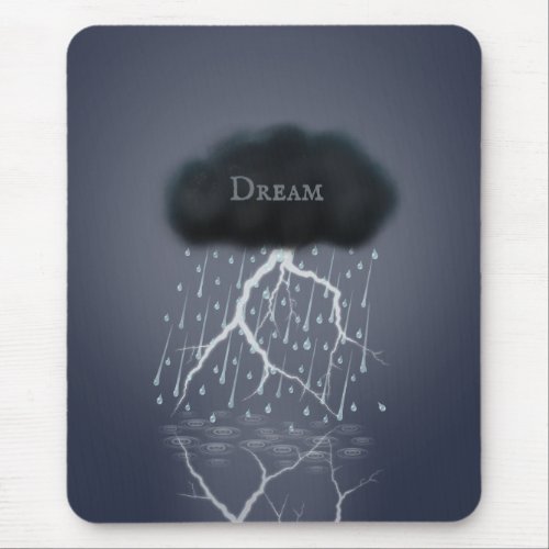 Rainstorm in Surreal Dream World Personalized Mouse Pad
