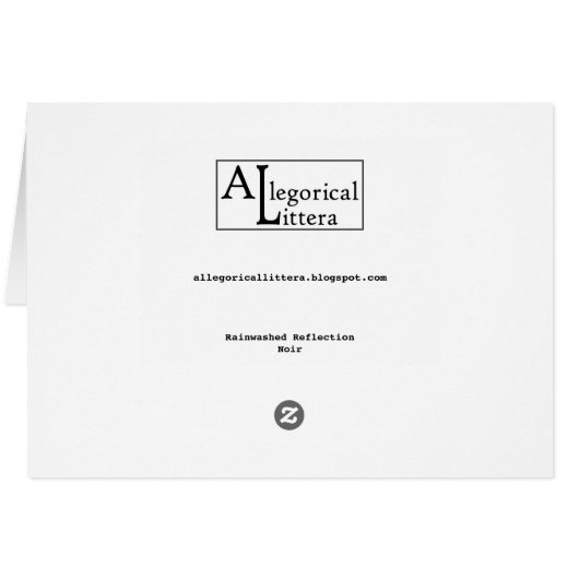 Rainwashed Reflection / noir, card (Back Horizontal)