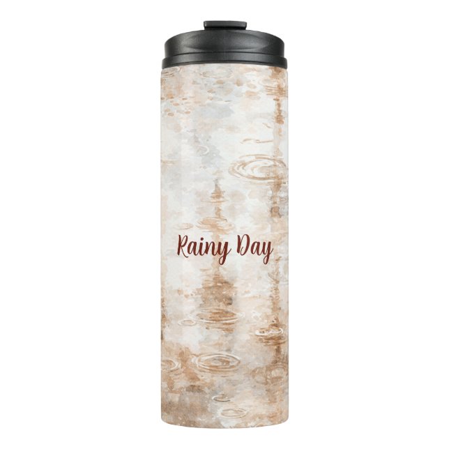 Rainy Day Abstract   Thermal Tumbler (Front)