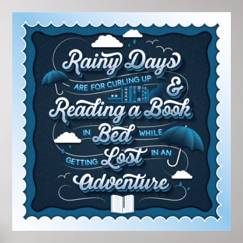 Rainy Day Adventure Square Poster 24x24