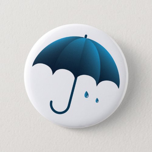 Rainy Day Adventure Umbrella  Button Pinback