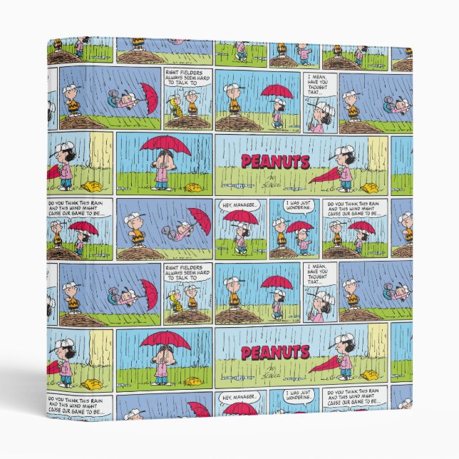 Rainy Day At The Baseball Game 3 Ring Binder (Front/Spine)