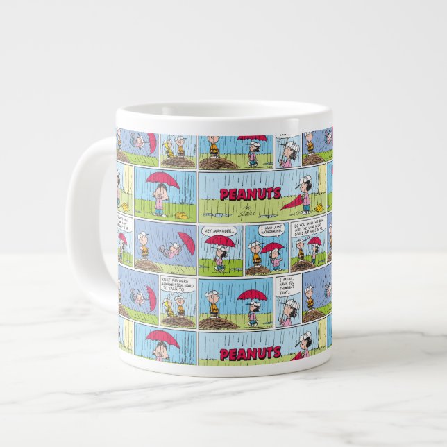 Rainy Day At The Baseball Game Giant Coffee Mug (Front Left)