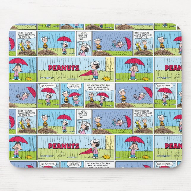 Rainy Day At The Baseball Game Mouse Pad (Front)