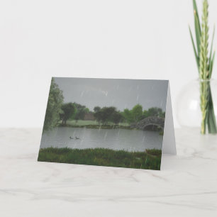 Rainy Day at the Lake Greeting Card
