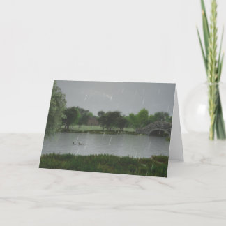 Rainy Day at the Lake Greeting Card
