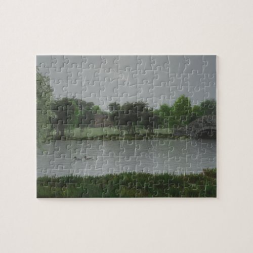 Rainy Day at the Lake Jigsaw Puzzle