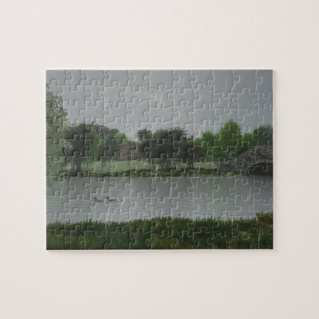 Rainy Day at the Lake Jigsaw Puzzle (Horizontal)