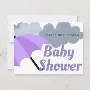 Rainy Day Baby Shower Postcard