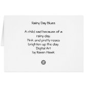 Rainy Day Blues Cards (Back Horizontal)