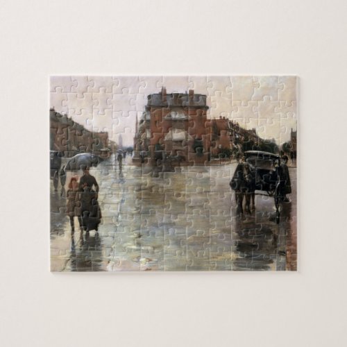 Rainy Day Boston by Frederick Childe Hassam Jigsaw Puzzle